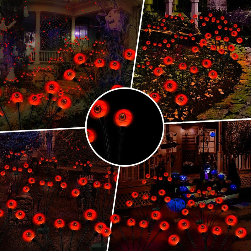 Scary Eyeballs Solar Garden Lights Halloween Decorations Outdoor