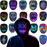 LED Lighted Face Transforming Mask for Costume Cosplay halloween