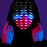 LED Lighted Face Transforming Mask for Costume Cosplay halloween