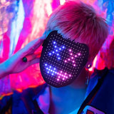 LED Lighted Face Transforming Mask for Costume Cosplay halloween