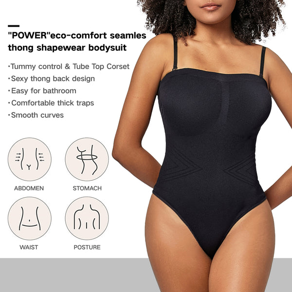 Hanitii Detachable Strap Top Belly Corset Shapewear for Women Hip Control Bodysuits Slimming HABS042