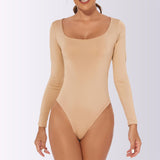 Hanitii Shapewear for Women Tummy Control Long Sleeve Bodysuits HABS005