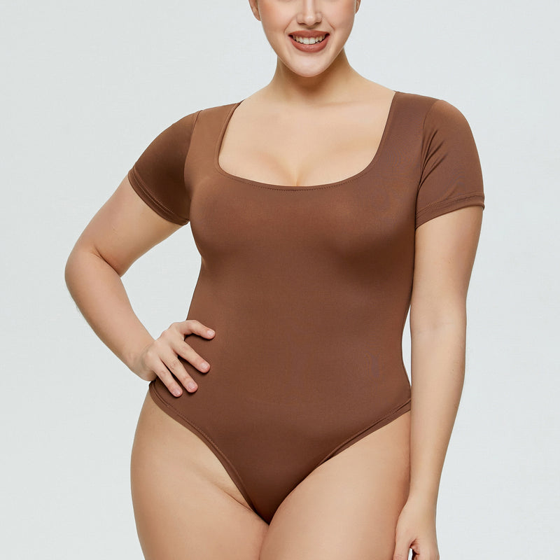 Hanitii Shapewear for Women Tummy Control Square Neckline Bodysuits HABS010