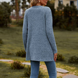 Hanitii Wool pit Solid Color Long Sleeve Women's Cardigan Coat HATP054