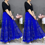 Hanitii 2023 New Style Foral Long Dress Women's Plus Size Dancing Clothes HADR014