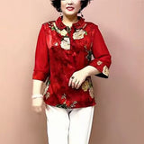 Hanitii 2023 Summer New Style Blouse Floral Button Women's Plus Size Flower Print Clothes HATP025