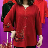 Hanitii women Embroidery Top long sleeve HATP027