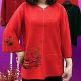 Hanitii women Embroidery Top long sleeve HATP027